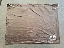 COACH Protective Dust Bag Dustbag Cover Brown Tan Drawstring Large 19x15  