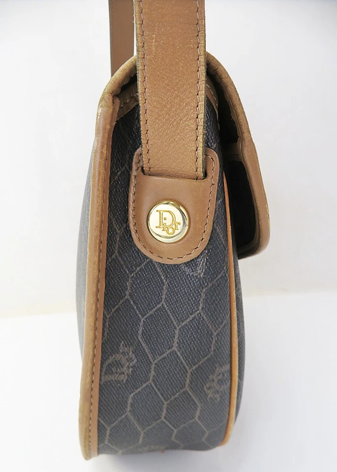 Bolso Bandolera Auténtico CHRISTIAN DIOR Negro PVC Lona y Cuero #52716 Foto 4 de 4