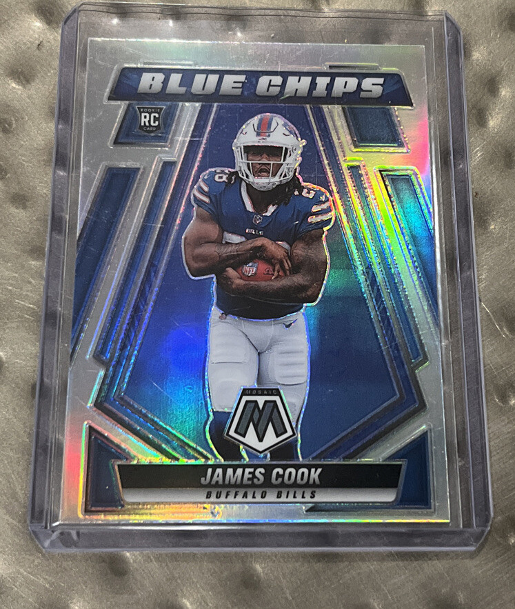 2022 Mosaic James Cook RC Silver Blue Chips Prizm BC-14 Bills