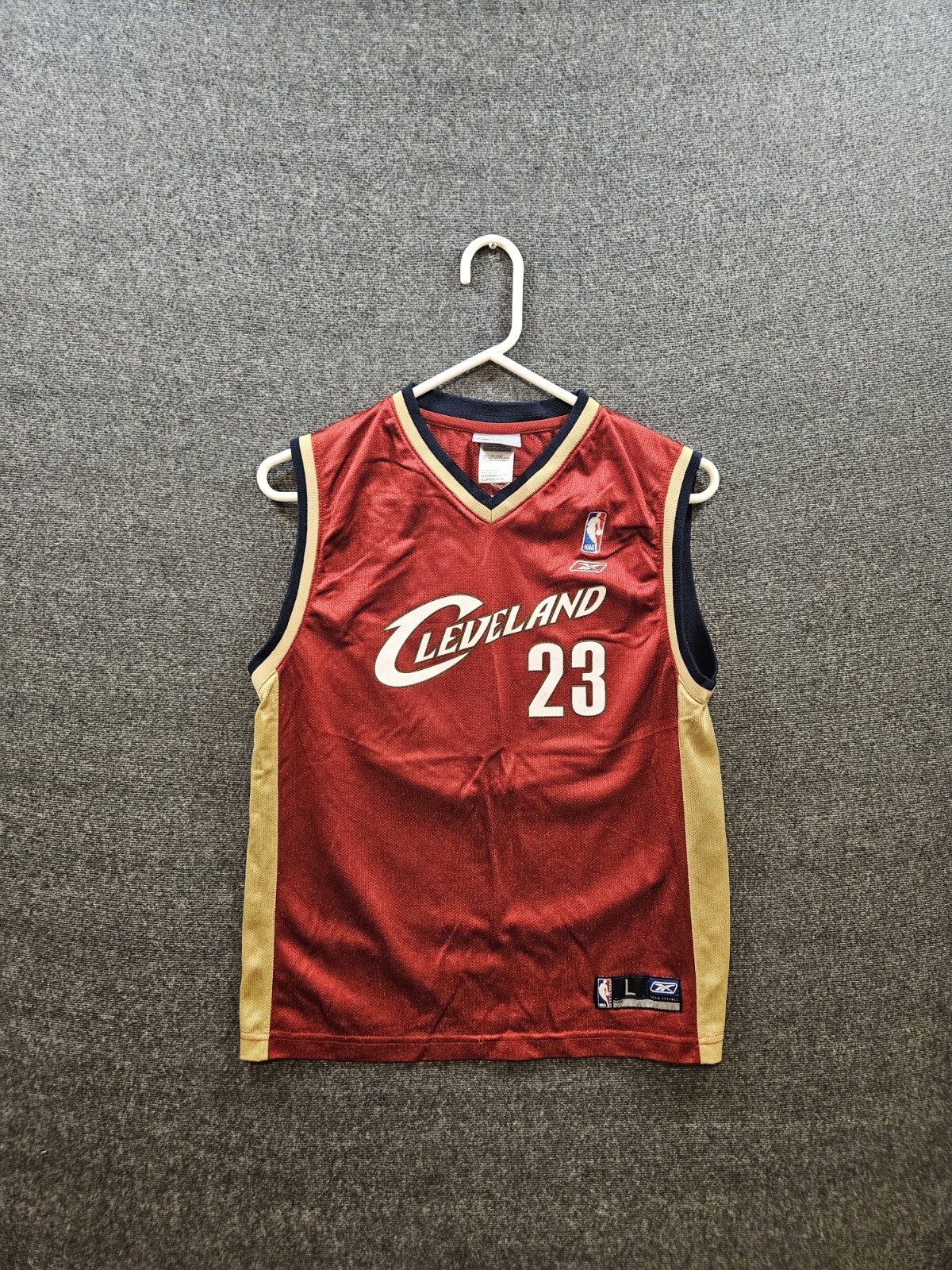 Lebron James #23 Cleveland Cavaliers Reebok Jersey Youth Large Red NBA Used