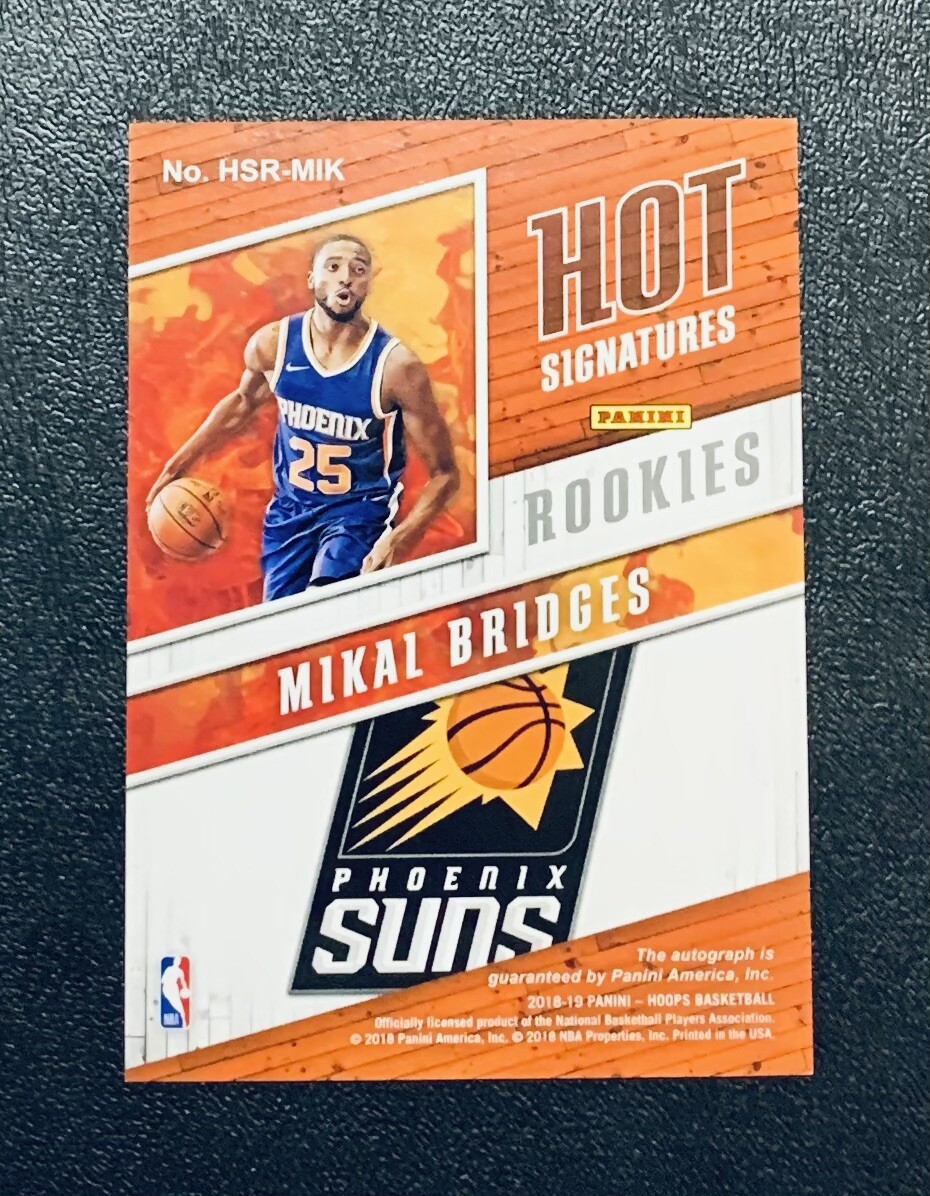 2018-19 Panini Hoops MIKAL BRIDGES Hot Signatures Rookie RC SP 