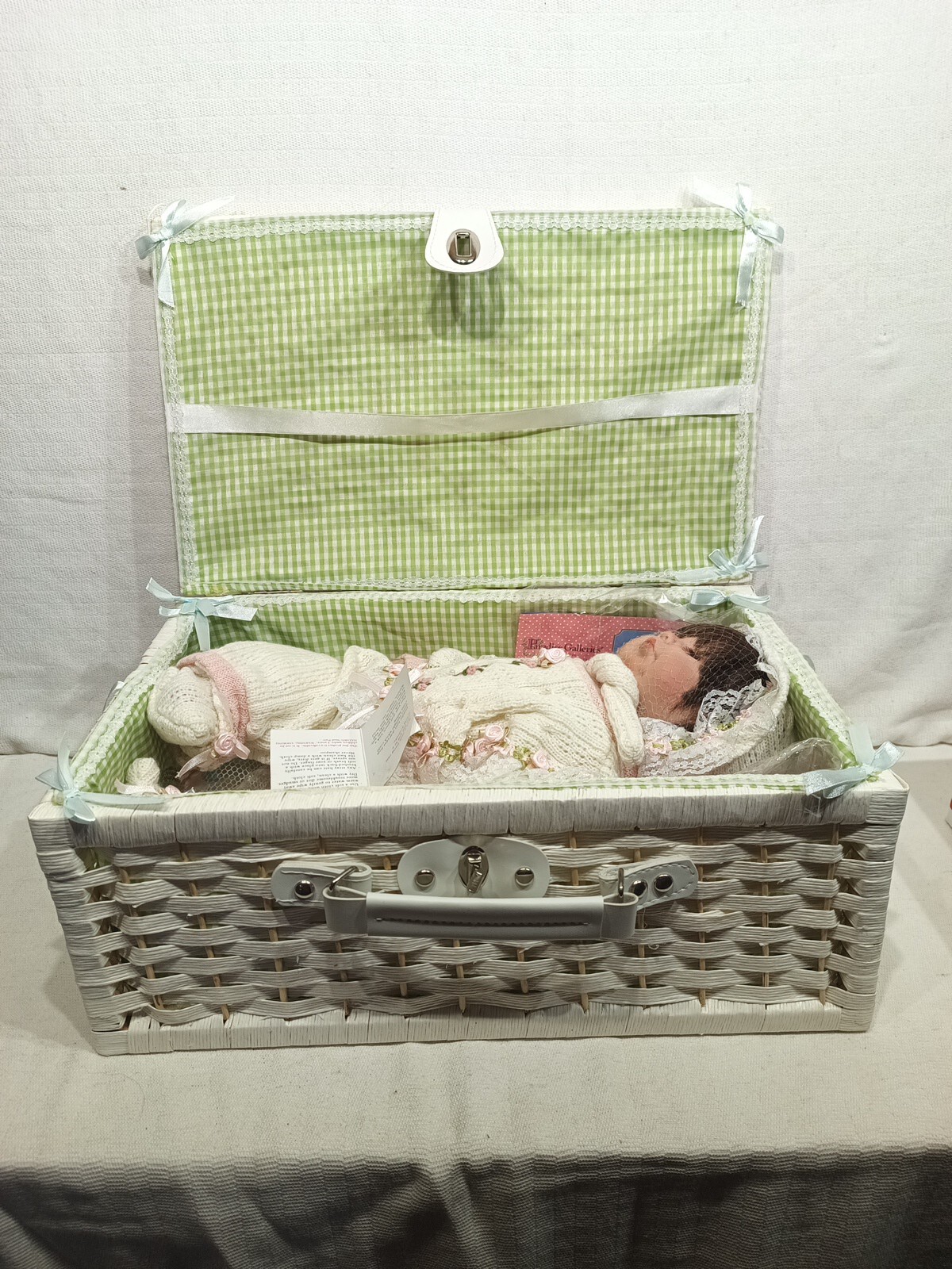 Paradise Galleries Beverly Stoehr Baby Amanda Baby Doll in Basket