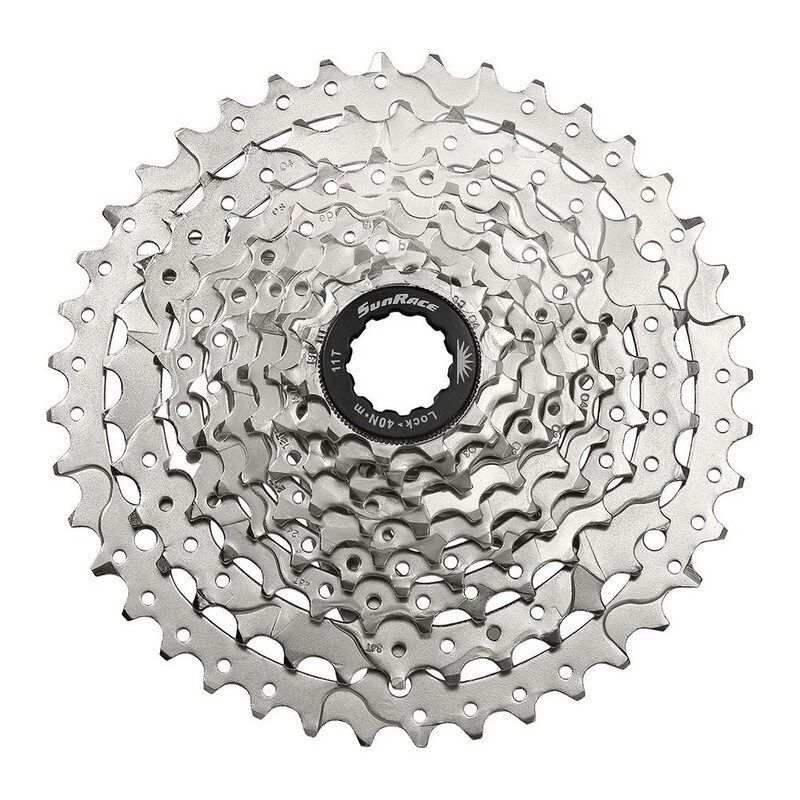 cassetta 9v x 11/42 denti in nickel argento - corpetto shimano 305752220 SUNRACE
