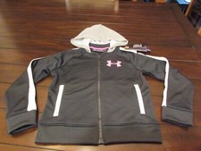 UNDER ARMOUR LOOSE FIT COUPE LACHE / SUELTO HOODED JACKET GIRL SIZE YS NWT