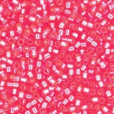 Delica Beads Miyuki 11/0 DB2154 Duracoat Silver Lined Hibiscus Pink Seed Beads