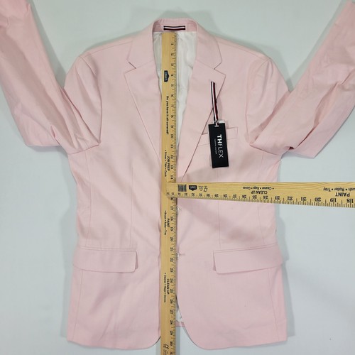 Tommy Hilfiger Men's Sport Coat Blazer Two Button Pink Cotton Spadnex Pink 40R - Picture 6 of 17