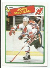 JOHN MACLEAN 1988-89 TOPPS CARD MINT CONDITION NEW JERSEY DEVILS
