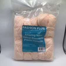 Fashion Plus Mill-End 100% Acrylic Light Pink Yarn 14 oz Brand New