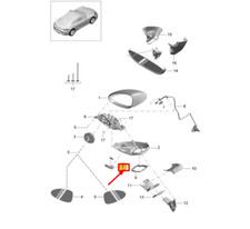 Retroviseur droit (ou coque) Porsche CAYMAN