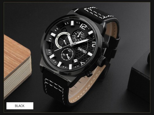 Chrono Waterproof Digital Men Strap Date SKMEI Rubber Alarm Quartz Wrist Watches - Picture 6 of 16