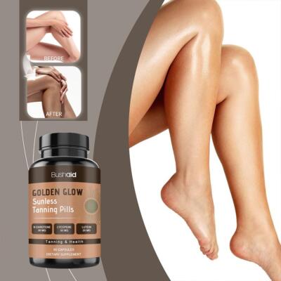 60 Stk Bräunungskapseln Sunless Tanning Kapseln 2in1 Natural Sun Skin Kapseln