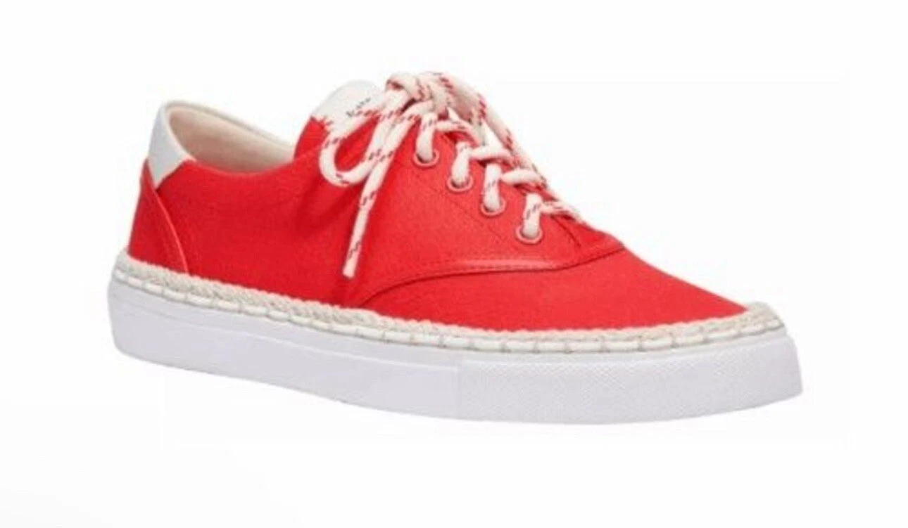 Sneakers da donna Kate Spade NY Boat espadrille rosa corallo taglia 9B nuove con etichette