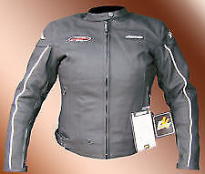 RK TWIN SCHWARZ LEDER DAMEN DAMEN KURZ SOMMER MOTORRAD MOTORRAD JACKE