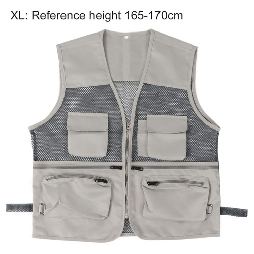 New Military Vest Breathable Multi Pocket Mesh Fishing Vest For Out MU - Picture 5 of 22