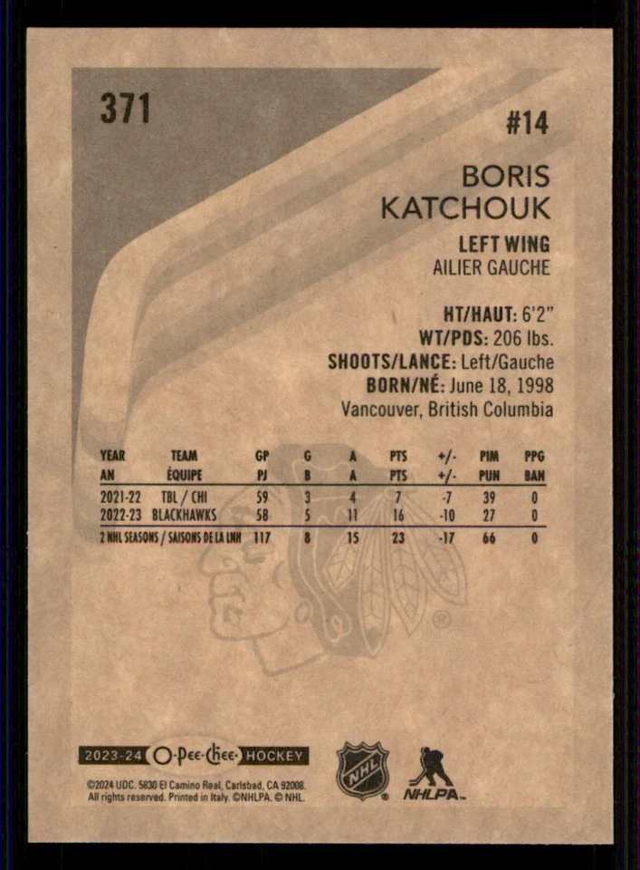 2023-24 O-Pee-Chee Retro #371 Boris Katchouk - Image 2 of 2