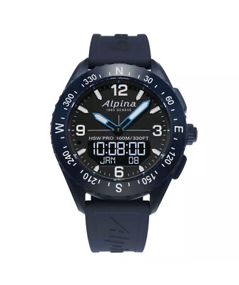 Alpina Men's Smartwatch AlpinerX HSW Ana-Digi Blue Rubber Strap AL-283LBN5NAQ6