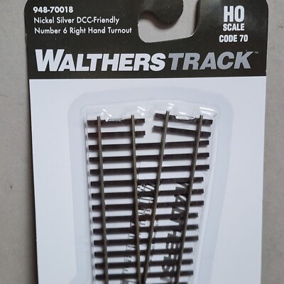Walthers HO Scale Code 83 #4 Right Turnout – Nickel Silver DCC Friendly 83014
