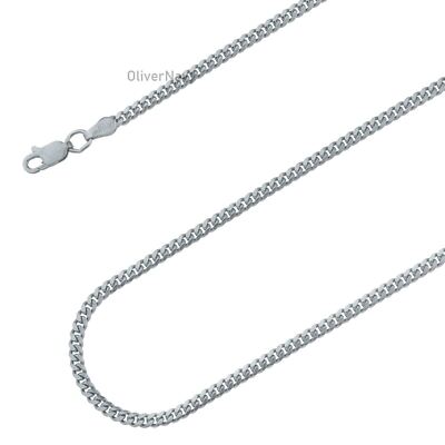 Herren Miami Cuban Gliederkette massiv 925 Sterling Silber 2,5 mm italienisch - brandneu