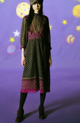 knee length dresses for ladies Snakeskin Sequin & Lace Midi Dress – Anna Sui
