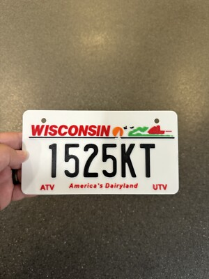#ad Wisconsin ATV UTV Custom Personalized License Plate 3d Printed $30.00