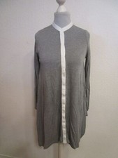 Cos Tunika Minikleid Langarm A-Form Stehkragen grau Gr.S (O101-81)