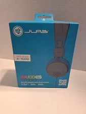 NEW JLab JBuddies Studio On-Ear Kids Wired Headphones Blue