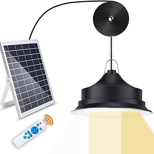Solar Pendant Light Indoor Outdoor6500K4000K3200KDimmable Solar Shed Light wi... - Picture 1 of 8