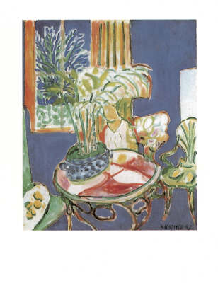 HENRI MATISSE Petit Interieur Bleu (no text) 35.5'' x 27.5'' Poster Modernism Mult
