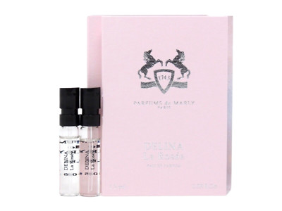 PDM PARFUMS DE MARLY DELINA LA ROSEE EDP 1.5ml .05oz x 2 PERFUME SPRAY SAMPLES