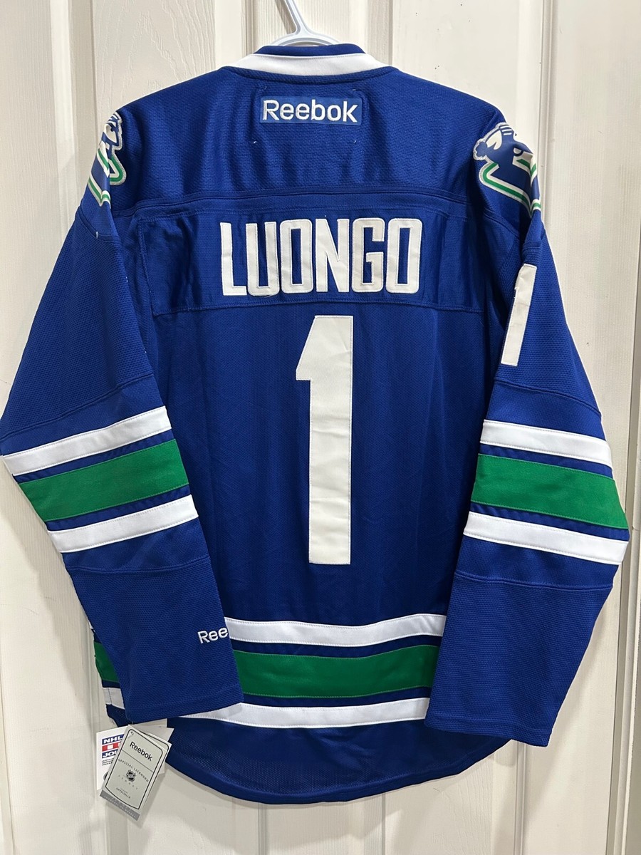 Roberto LUONGO Vancouver CANUCKS RBK PREMIER Officially Licensed