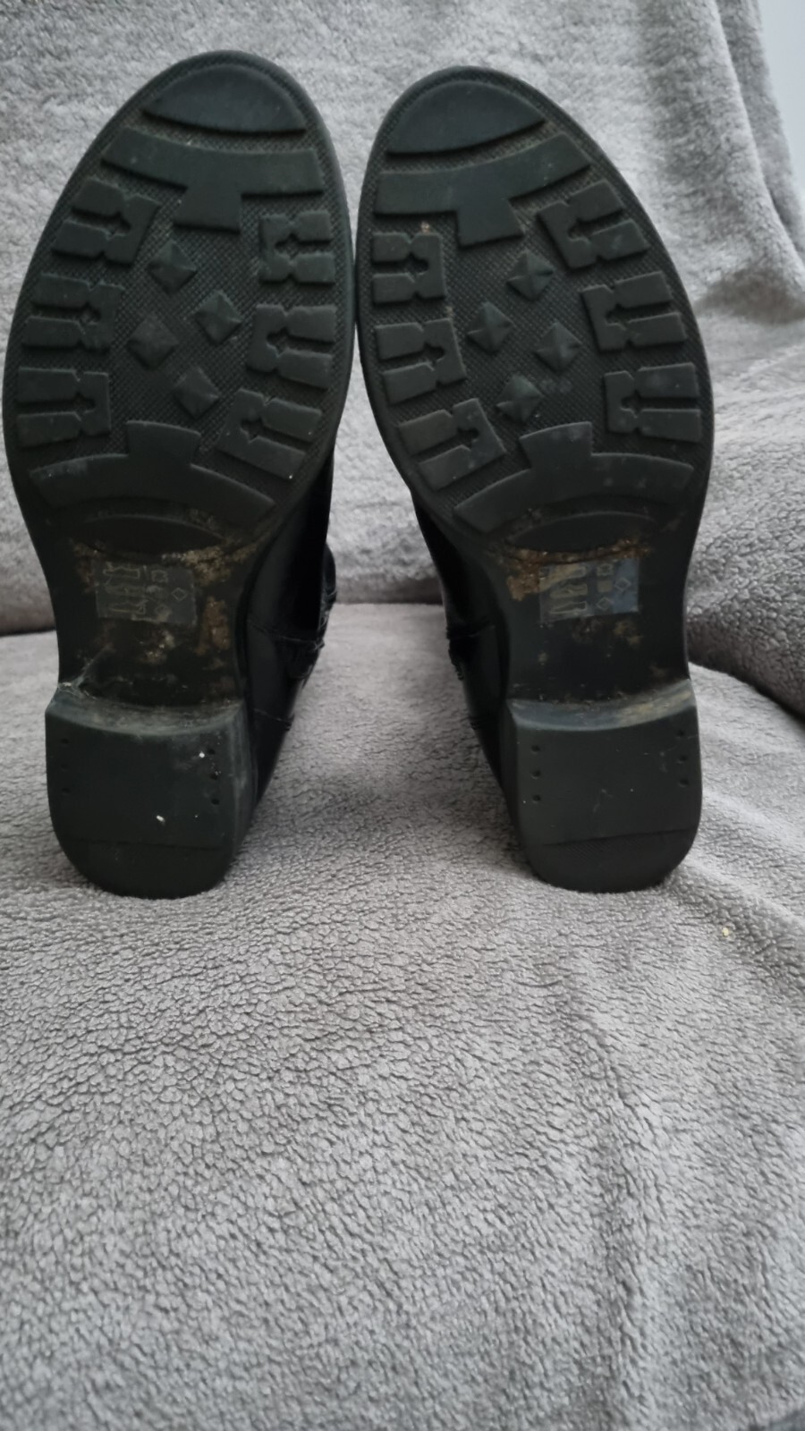 Ladies Black Leather Knee High Boots Size 4 eBay