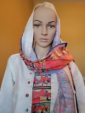 Beautiful Ready Made Chanderi cotton Churidar Salwar kameez in white. Bust 46 in