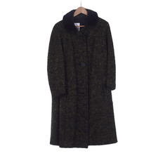 Seigal Green Multi-flecked Vintage Long Sleeved Coat Uk Size 14