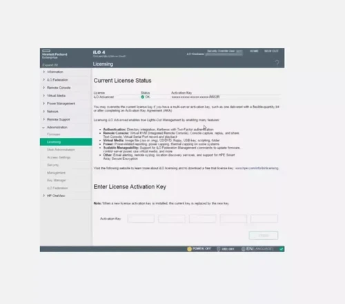 Lifetime Advanced License key 512485-B21 HPE iLO 2/iLO 3/iLO4/iLO5 Fast Shipping