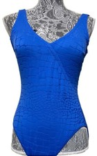 Traje de baño Gottex traje de baño ropa de baño una pieza azul playa piscina para mujer talla 10