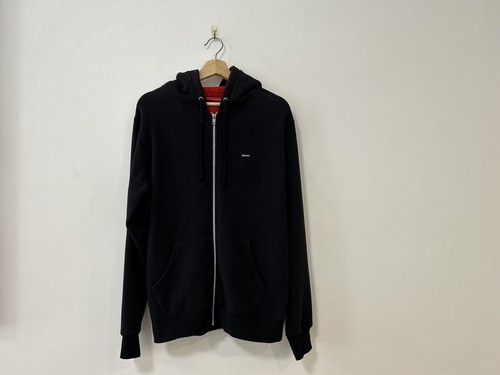 SUPREME CONTRAST ZIP UP HOODED SWEATSHIRT SS18 - Sz M Black Jacket Hoodie Street - Picture 3 of 15