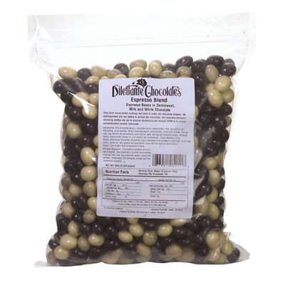 Espresso Blend Espresso Beans in Semisweet, Milk and White Chocolate, 5 Pound