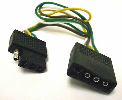 Trailer Connector Hook Up 4-Way Flat Shrouded Moisture Proof