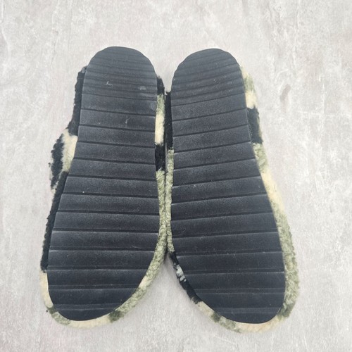 SM Sherpa Clog Shoes Size 8 Green Black Camo Faux Fur Comfort Slipper House Shoe - Picture 8 of 10