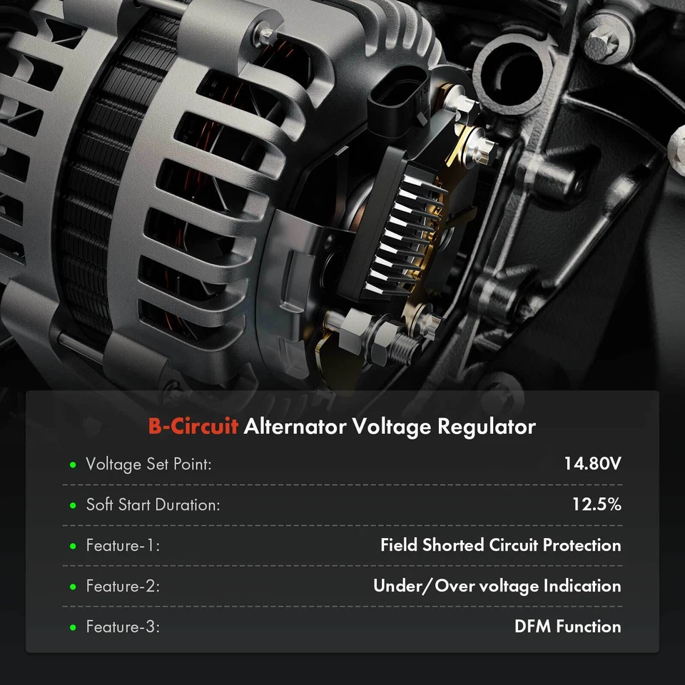 Regulador de tensão alternador 14.8V para Chevry Silverado 1500 Buick Cadillac GMC - Imagem 2 de 4