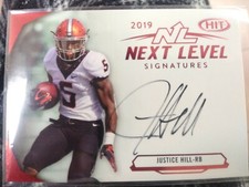 JUSTICE HILL RED FOIL AUTO ROOKIE 2019 SAGE Hit Next Level Signatures 