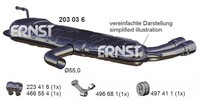 EndschalldäMpfer NachschalldäMpfer Ernst 203036 FüR Audi 8P1 A3 FSI