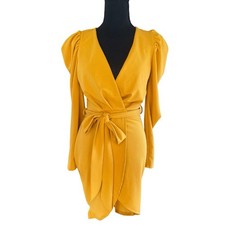 Fashion Nova Mustard Yellow Owning This Moment Mini Dress NWT Size M
