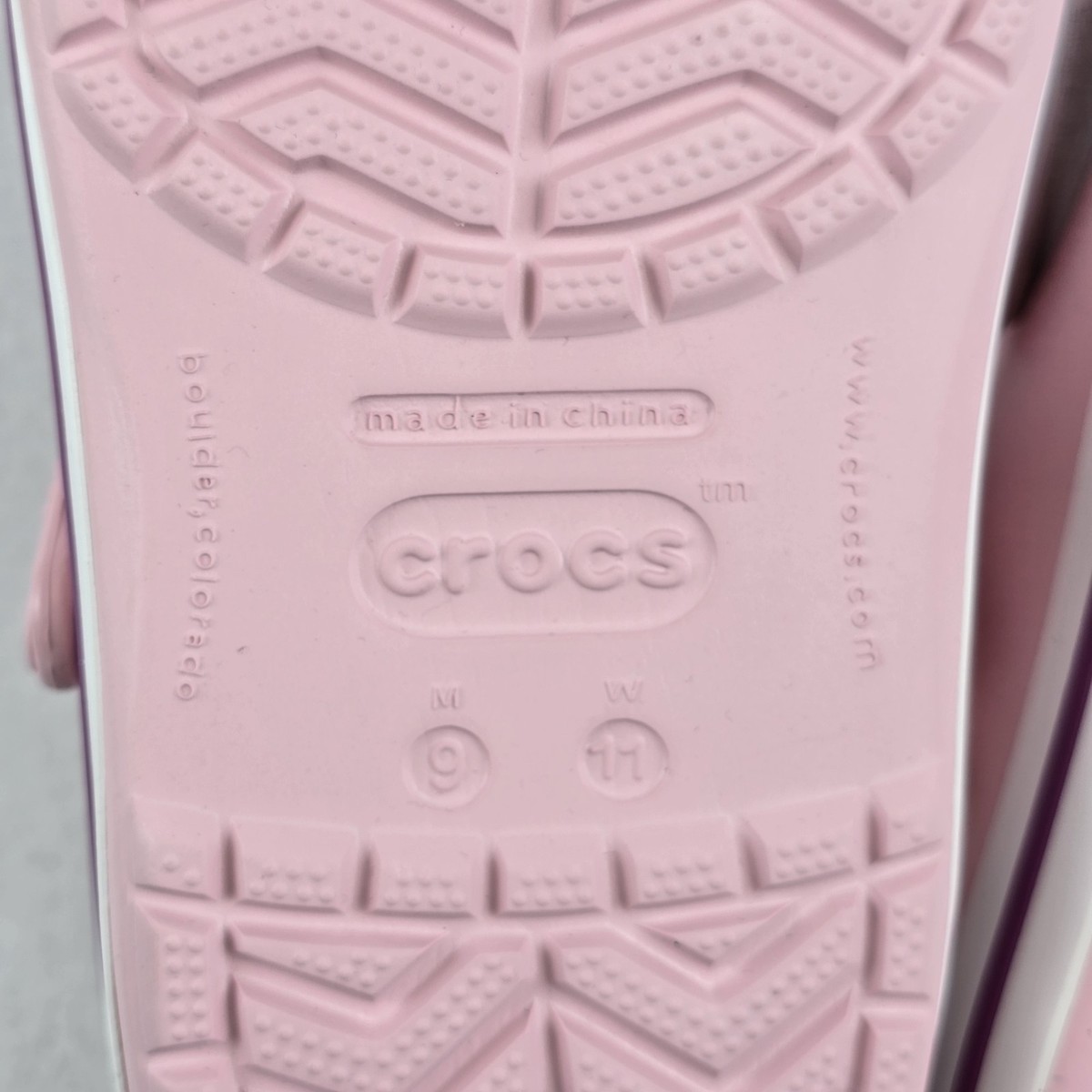 Crocs Crocband EVA Clog Shoes Pearl Pink Wild Orchid Womens 11