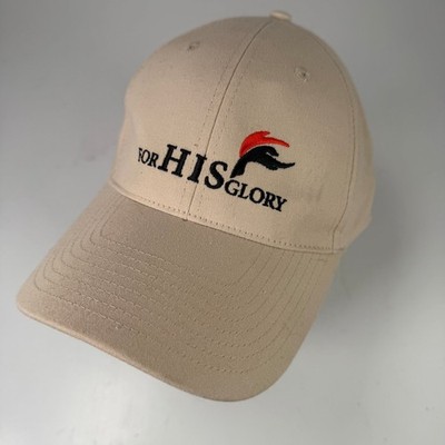 Hit Baseball Cap Men's Adjustable Tan FOR HIS GLORY Flame Logo Hat