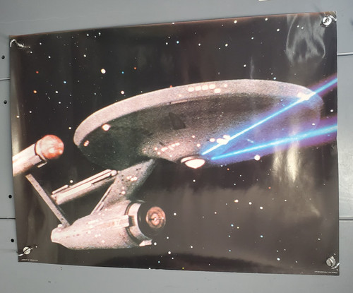 WAREHOUSE FIND- Star Trek Enterprise Poster- 1974-Licensed Langley Associates