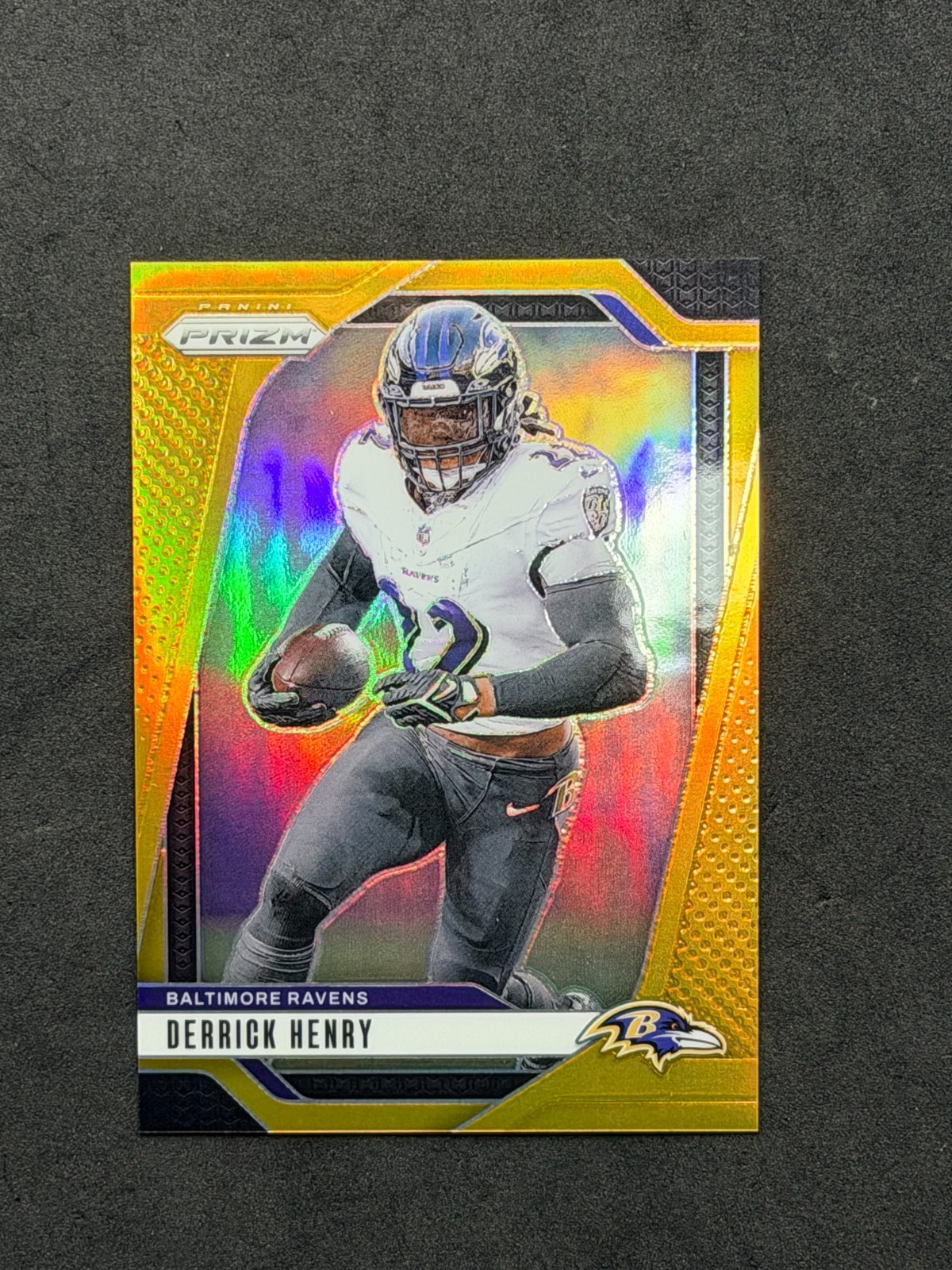 2024 PANINI PRIZM Derrick Henry Gold Prizm 10/10 #20 Ravens