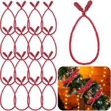 Zhengmy 16 Pcs 20 Inches Christmas Garland Ties Decorative Red, Red