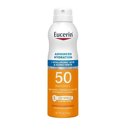 Eucerin Advanced Hydration Lightweight Sunscreen Lotion Spray SPF 50 - 6oz