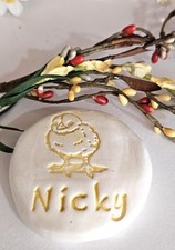 Personalized Baby Chick Memorial Stone 2.5 to 3.5"